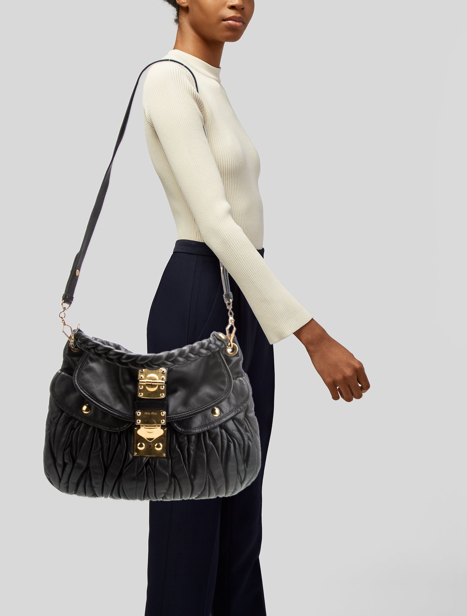 Miu Miu Lambskin Matelassé Coffer