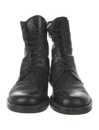 Miu Miu Leather Lace-Up Boots