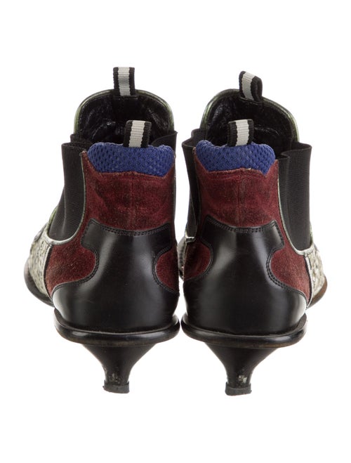 Miu Miu Leather Printed Chelsea Boots