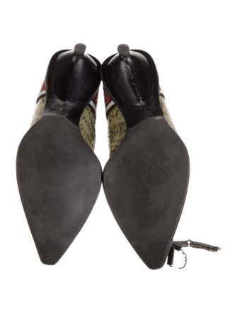 Miu Miu Leather Printed Chelsea Boots