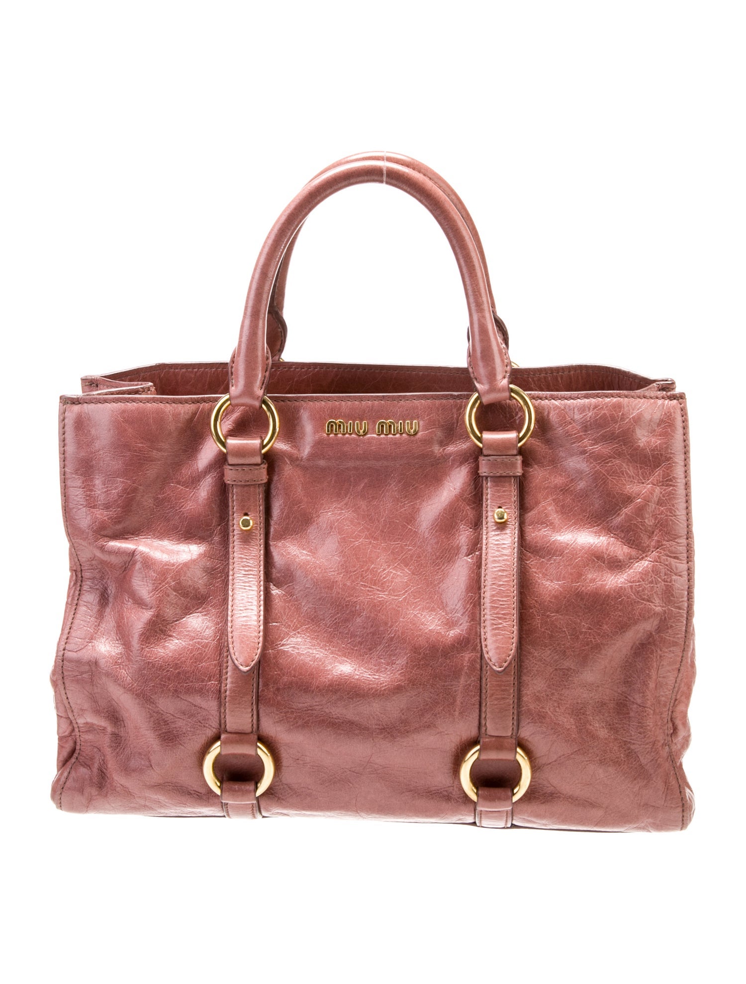 Miu Miu Leather Top Handle Bag