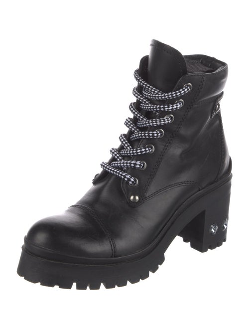 Miu Miu Leather Combat Boots