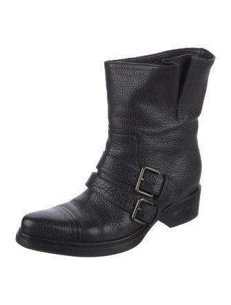 Miu Miu Leather Moto Boots