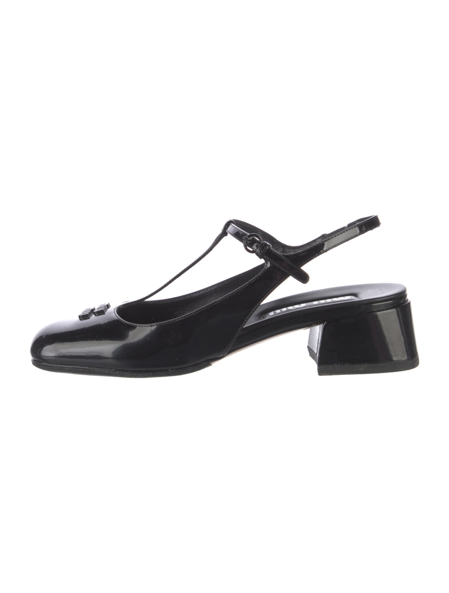 Miu Miu Patent Leather T-Strap Pumps