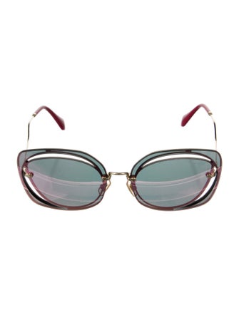 Miu Miu Oversize Mirrored Sunglasses