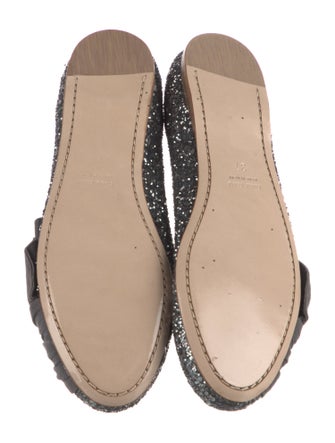 Miu Miu Glitter Glitter Accents Ballet Flats