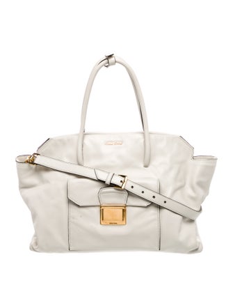 Miu Miu Leather Top Handle Bag