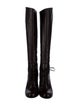Miu Miu Leather Bow Accents Lace-Up Boots