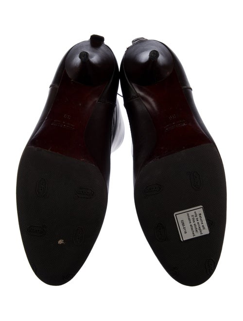 Miu Miu Leather Bow Accents Lace-Up Boots