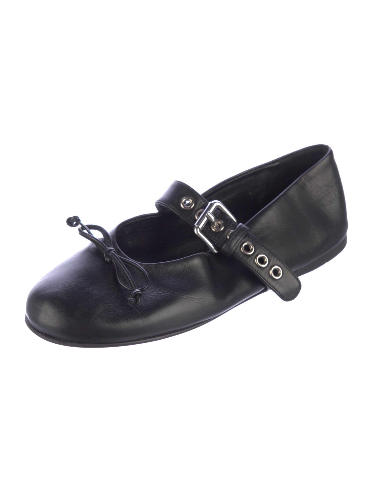 Miu Miu Leather Mary Jane Flats