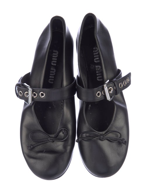 Miu Miu Leather Mary Jane Flats