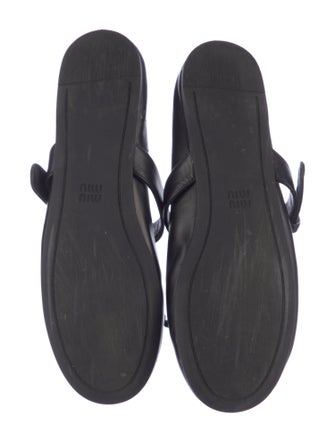 Miu Miu Leather Mary Jane Flats