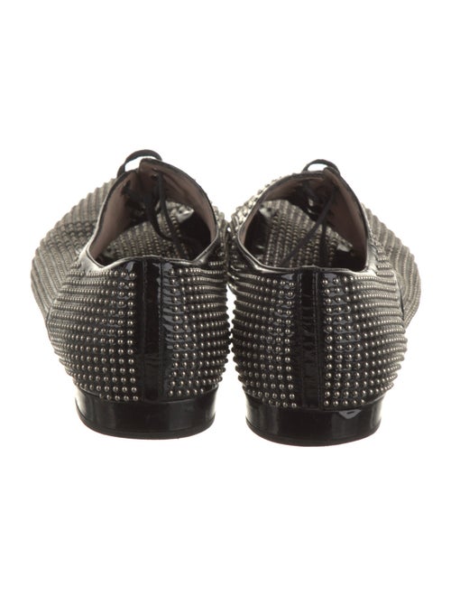 Miu Miu Patent Leather Studded Accents Derby Shoes