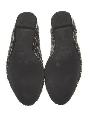 Miu Miu Patent Leather Studded Accents Derby Shoes