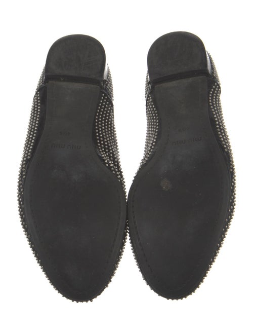 Miu Miu Patent Leather Studded Accents Derby Shoes