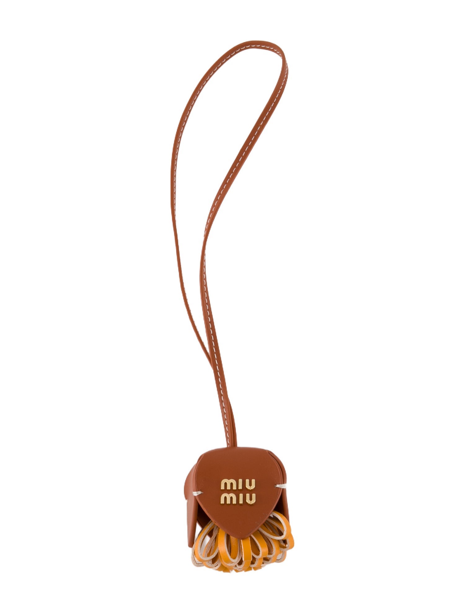 Miu Miu Strawberry Shaped Bag Charm - Brown Bag Accessories