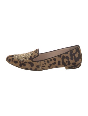 Miu Miu Ponyhair Animal Print Loafers