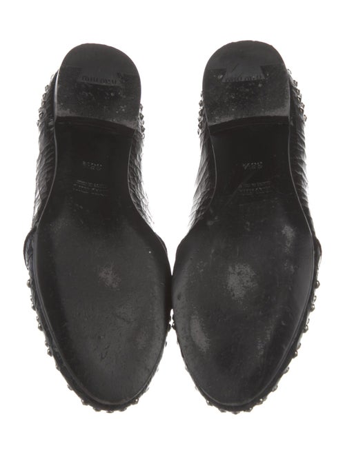 Miu Miu Leather Studded Accents Loafers