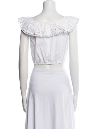 Miu Miu 2018 Off-The-Shoulder Crop Top