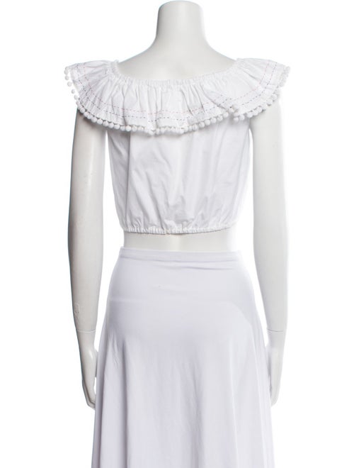 Miu Miu 2018 Off-The-Shoulder Crop Top