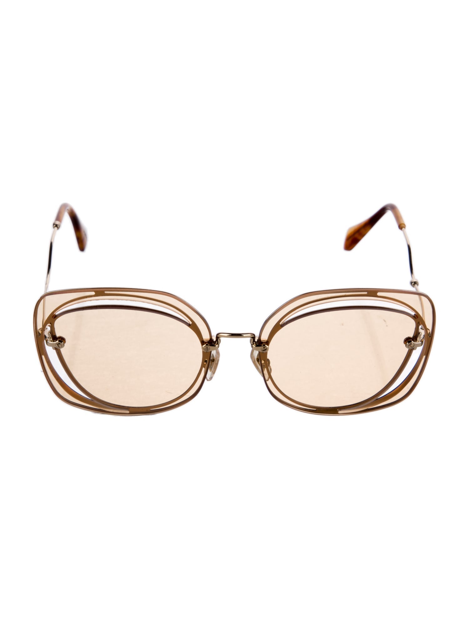 Miu Miu Round Mirrored Sunglasses