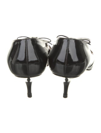 Miu Miu Patent Leather Bow Accents Pumps
