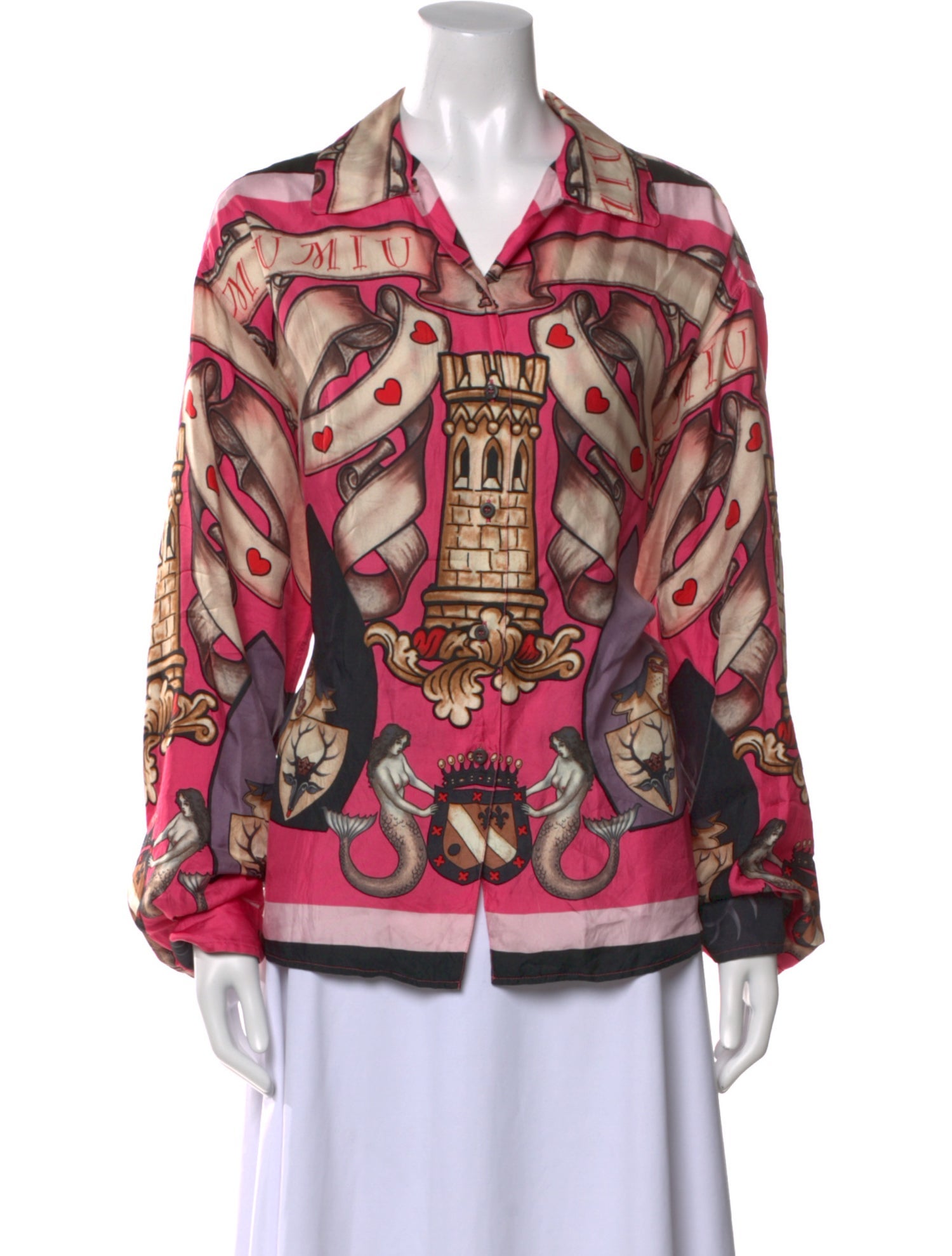 Miu Miu 2019 Silk Button-Up Top