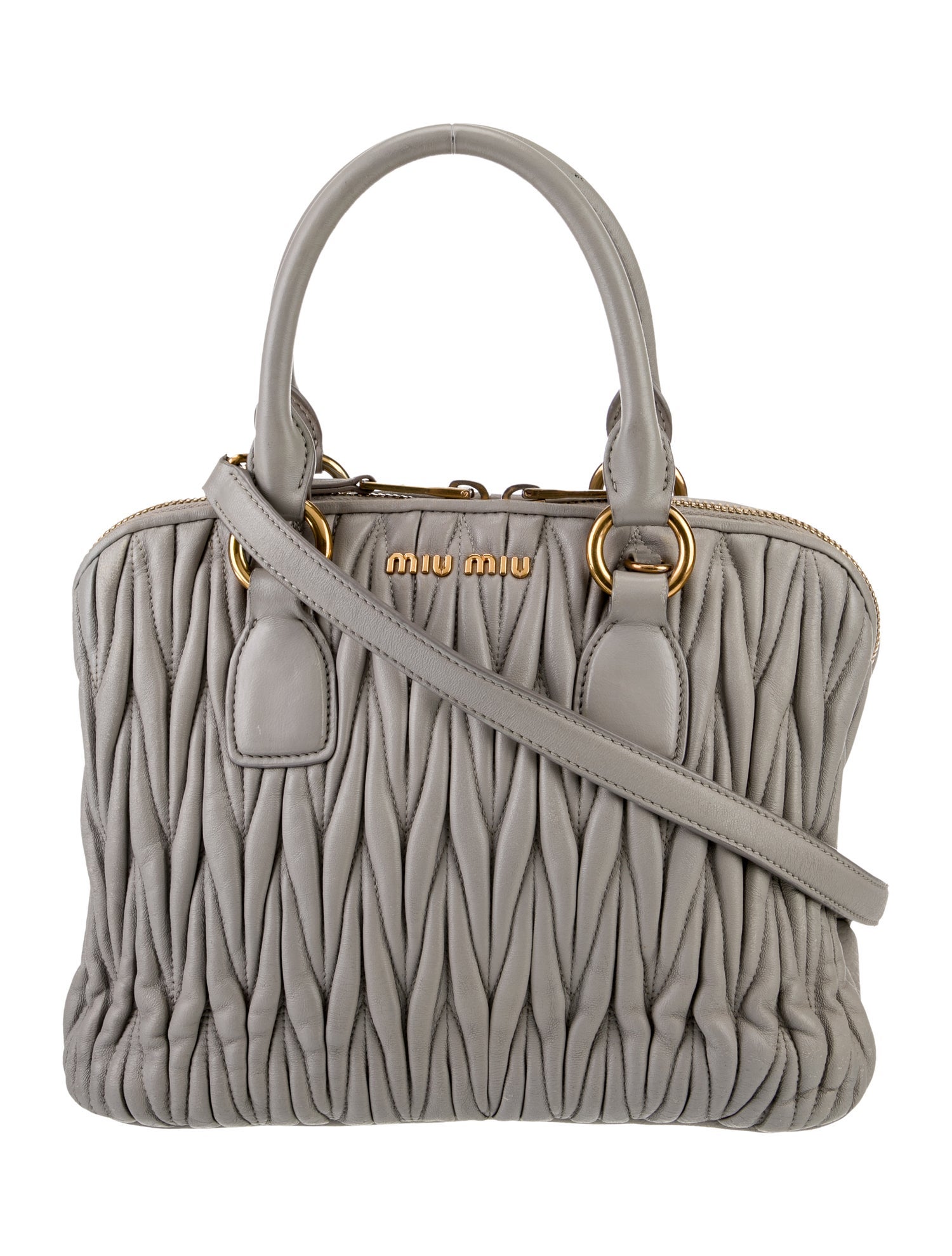 Miu Miu Leather Matelasse Handle Bag