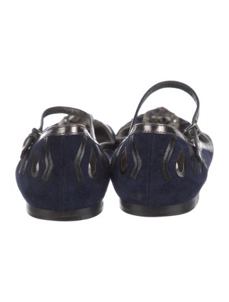 Miu Miu Suede Mary Jane Flats