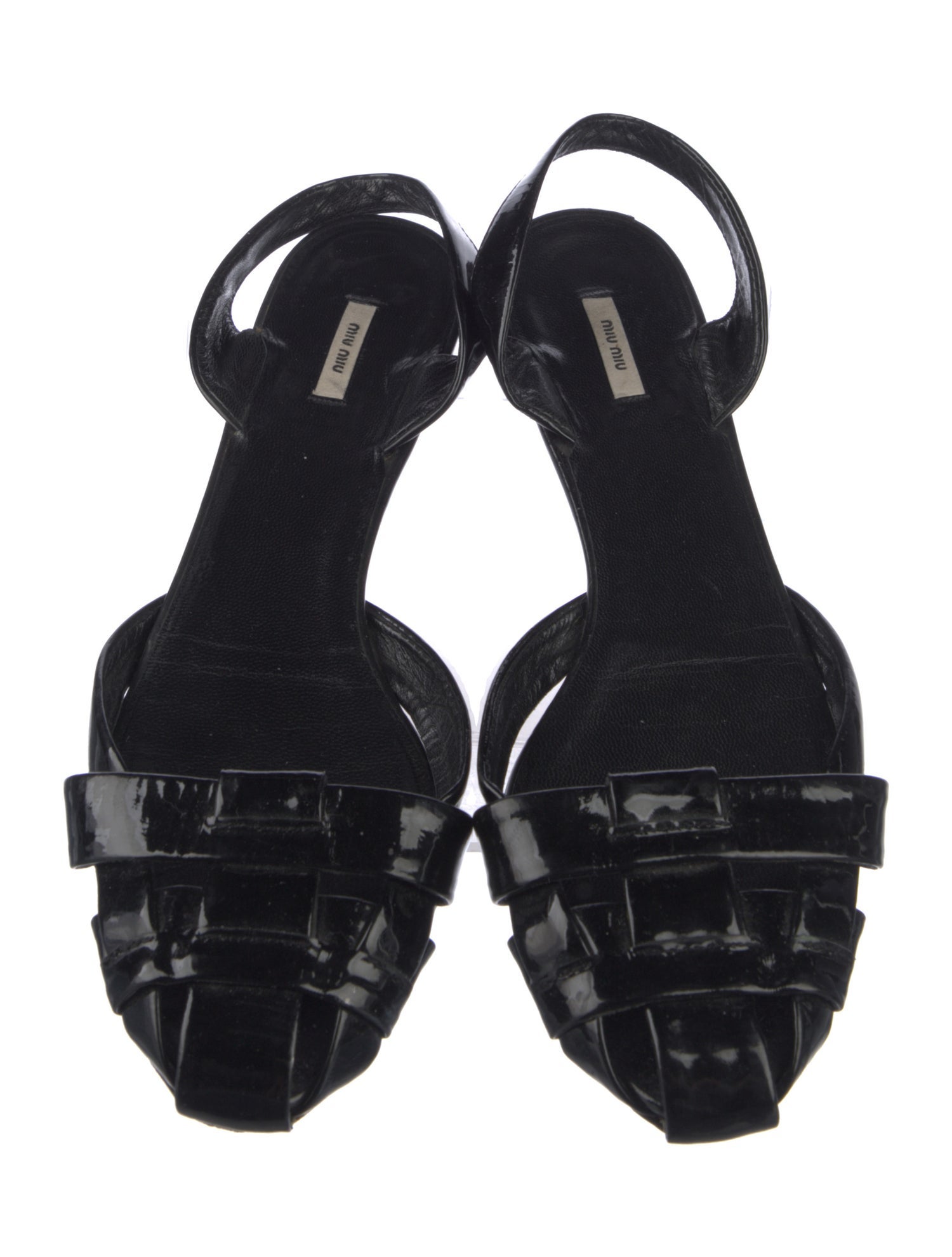 Miu Miu Patent Leather Slingback Flats