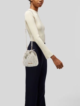 Miu Miu Leather Matelasse Bucket Bag