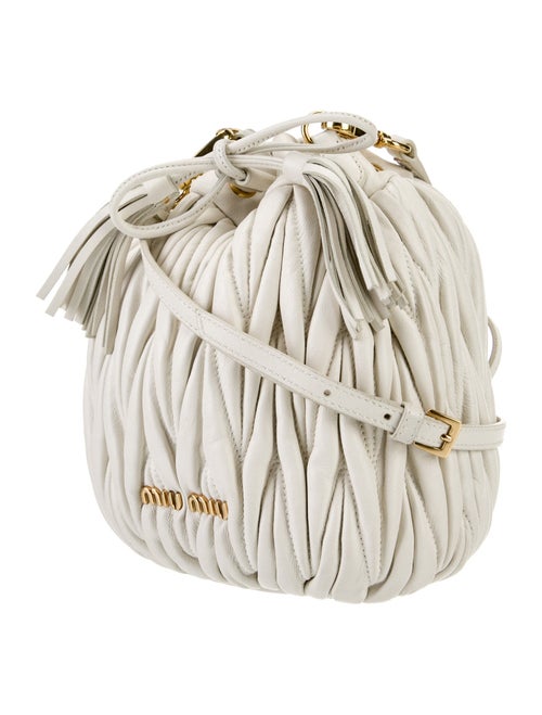 Miu Miu Leather Matelasse Bucket Bag