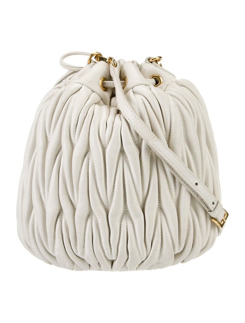Miu Miu Leather Matelasse Bucket Bag