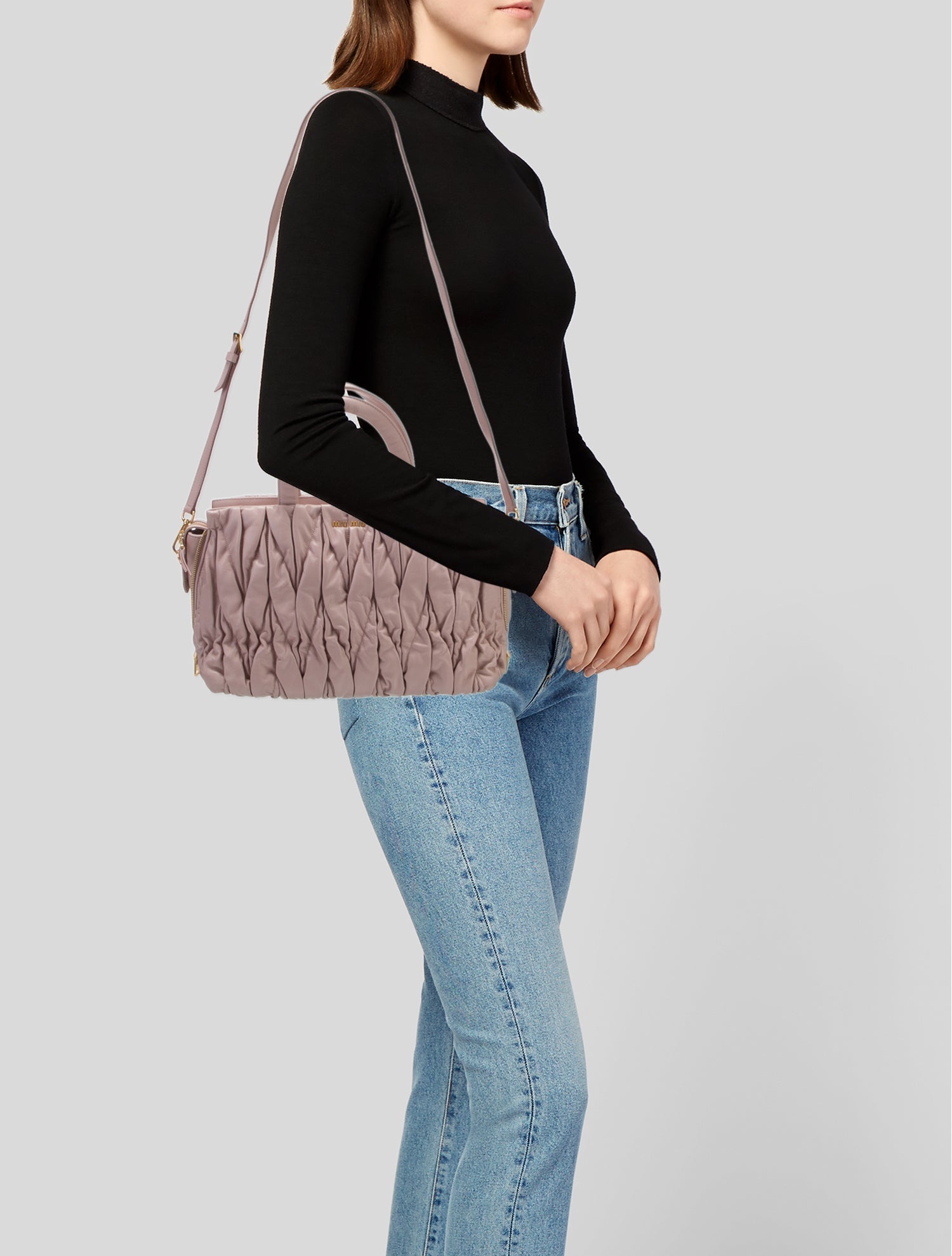 Miu Miu Leather Top Handle Bag