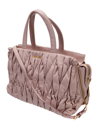 Miu Miu Leather Top Handle Bag
