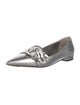 Miu Miu Leather Crystal Embellishments Flats