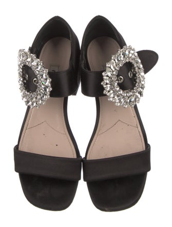 Miu Miu Satin Slingback Sandals