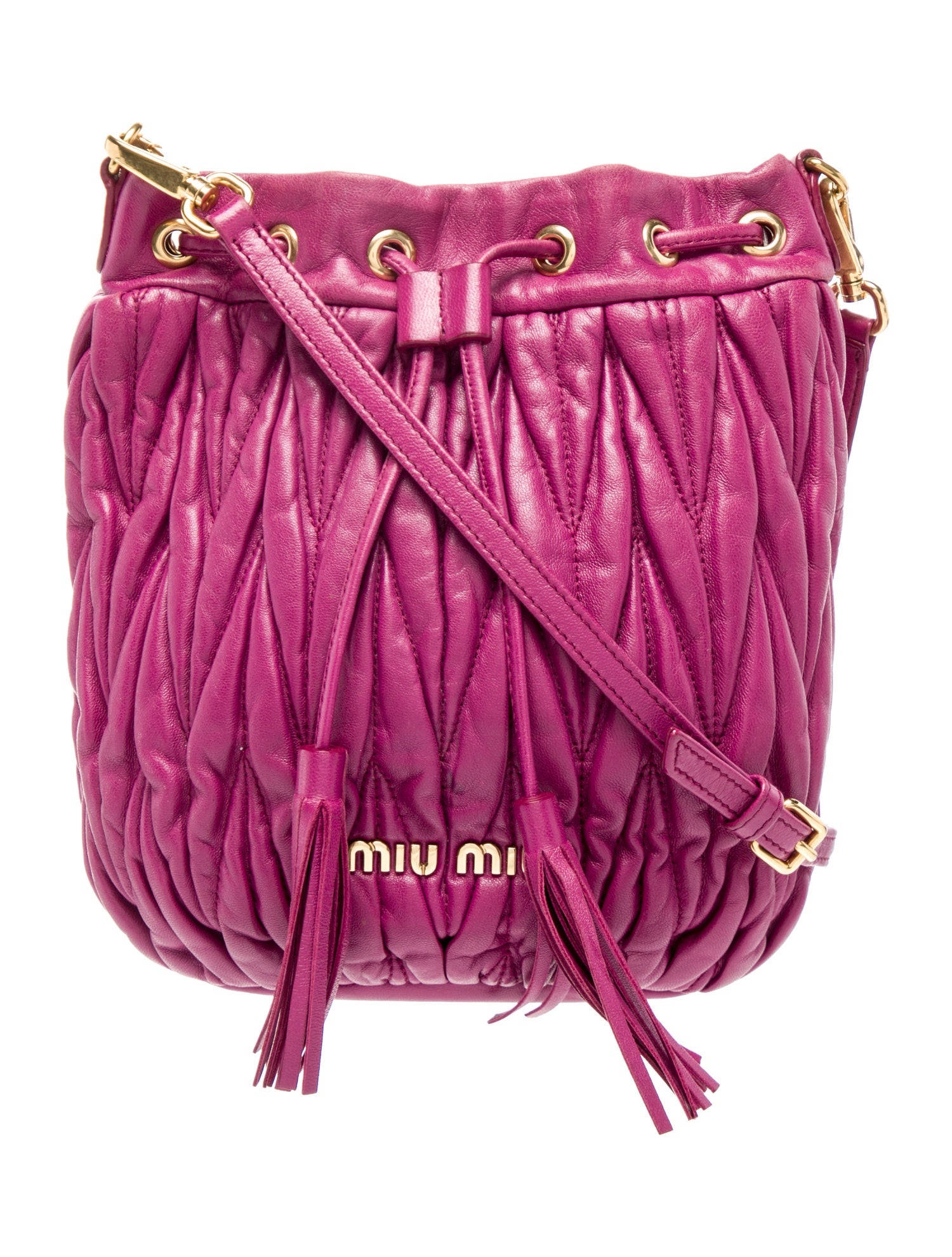 Miu Miu Leather Bucket Bag
