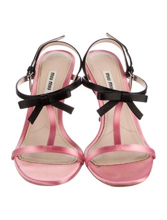 Miu Miu Satin Slingback Sandals