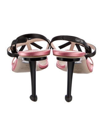 Miu Miu Satin Slingback Sandals
