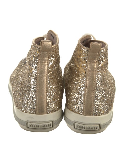 Miu Miu Glitter Colorblock Pattern Sneakers