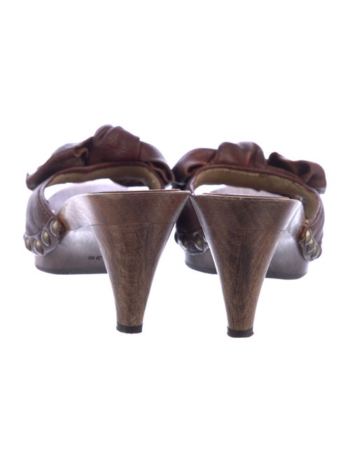 Miu Miu Leather Studded Accents Slides