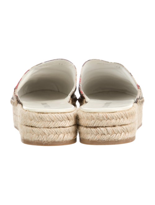 Miu Miu Leather Floral Print Mules