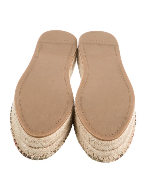 Miu Miu Leather Floral Print Mules