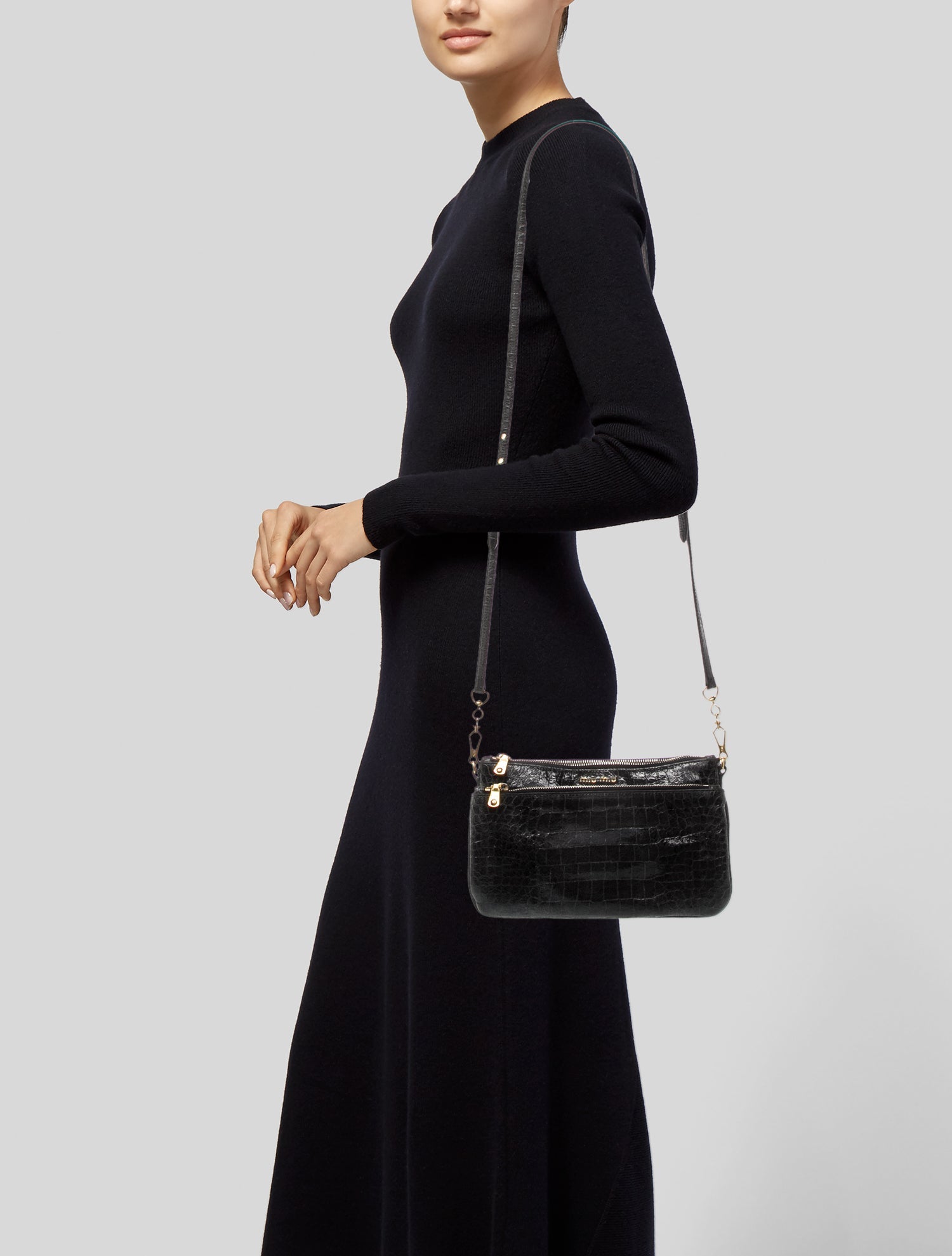 Miu Miu Embossed Leather Crossbody Bag