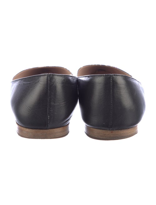 Miu Miu Leather Floral Print Flats