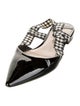 Miu Miu Patent Leather Plaid Print Slingback Flats