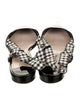 Miu Miu Patent Leather Plaid Print Slingback Flats