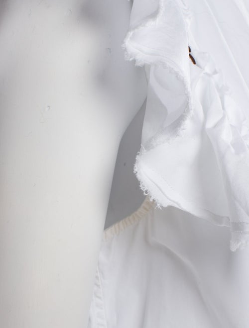 Miu Miu 2018 Ruffle Accent Button-Up Top