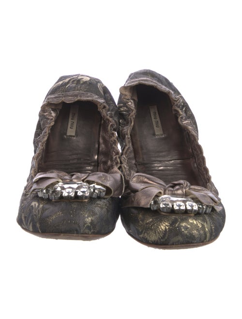 Miu Miu Bow Accents Ballet Flats